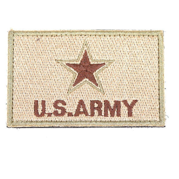 【中古即納】[MIL] ノーブランド U.S.ARMY 刺繍ベルクロパッチ サンド・グリーン(20150223)