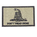 【中古即納】[MIL] ノーブランド DON'T TREAD ON ME 刺繍ベルクロパッチ グリーン・ブラック(20150223)