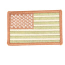 【中古即納】[MIL] ノーブランド 星条旗 刺繍ベルクロパッチ グリーン・カーキ(20150223)