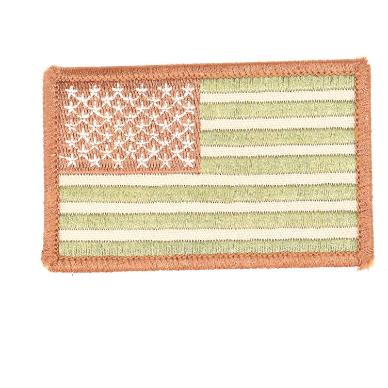 【中古即納】[MIL] ノーブランド 星条旗 刺繍ベルクロパッチ グリーン・カーキ(20150223)