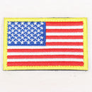 【中古即納】[MIL] ノーブランド 星条旗 刺繍ベルクロパッチ ゴールドリム(20150223)