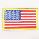 【中古即納】[MIL] ノーブランド 星条旗 刺繍ベルクロパッチ ゴールドリム(20150223)