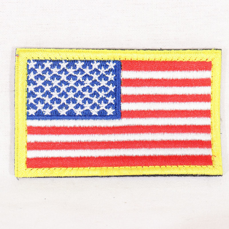 【中古即納】[MIL] ノーブランド 星条旗 刺繍ベルクロパッチ ゴールドリム(20150223)