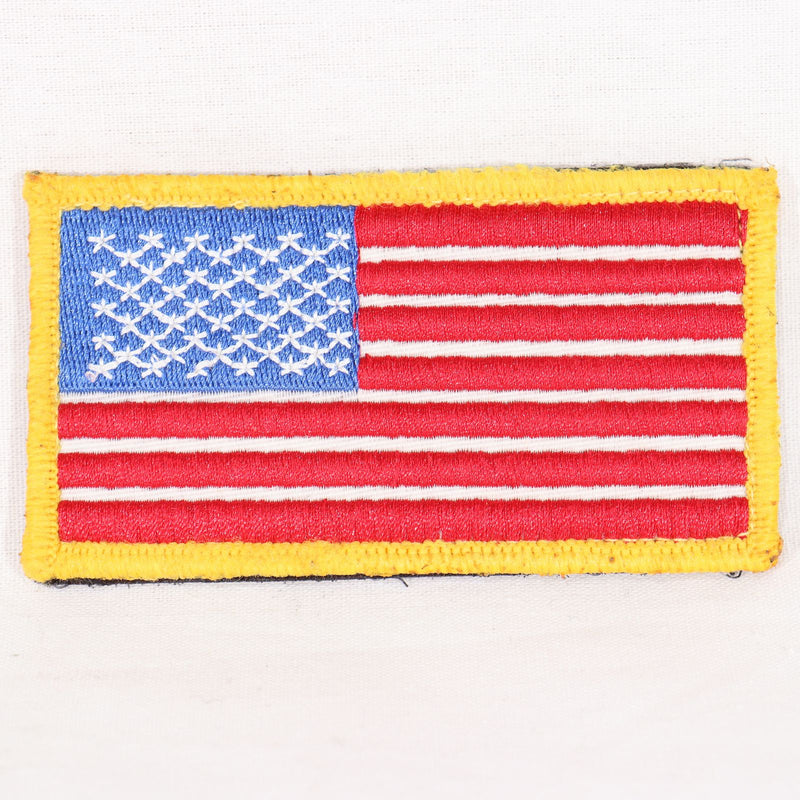 【中古即納】[MIL] ノーブランド 星条旗 刺繍ベルクロパッチ ゴールドリム(20150223)