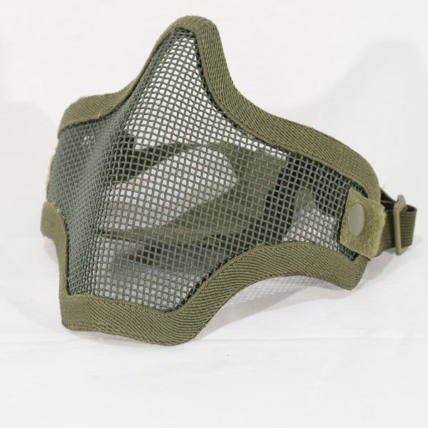 【中古即納】[MIL] ノーブランド スチールメッシュマスク OD(オリーブドラブ)(20150223)