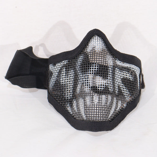 【中古即納】[MIL] ノーブランド スチールメッシュマスク スカル BK(ブラック/黒)(20150223)