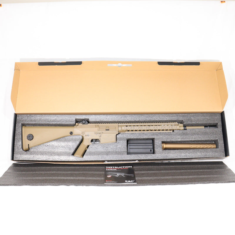 【中古即納】[MIL] E&C 電動アサルトライフル KAC M110 SASS サイレンサーセット 電子トリガー搭載 デザートカラー(EC-901E-SE-DE4) (18歳以上専用)(20150223)