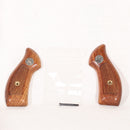 【中古即納】[MIL] CAROM SHOT(キャロムショット) S&W(スミスアンドウエッソン) Jフレーム用 サービスサイズ 木製グリップ チェッカー S&Wメダリオン(20150223)