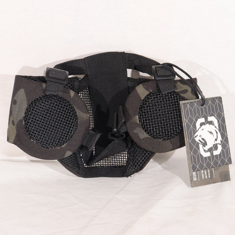 【中古即納】[MIL] ONETIGRIS(ワンティグリス) ハーフメッシュマスク イヤーガード付 MCBK(マルチカムブラック)(20150223)