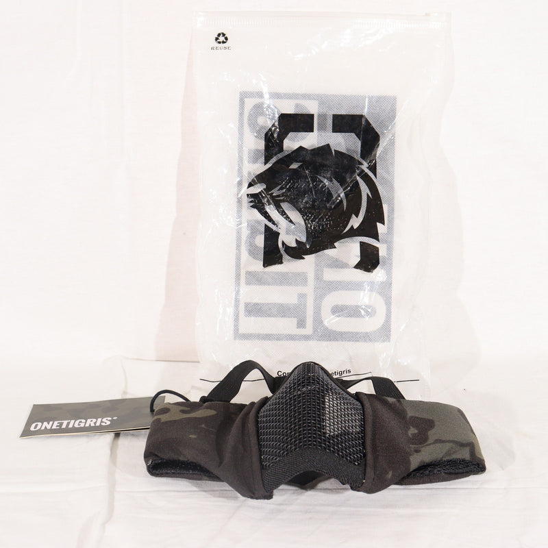 【中古即納】[MIL] ONETIGRIS(ワンティグリス) ハーフメッシュマスク イヤーガード付 MCBK(マルチカムブラック)(20150223)