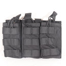 【中古即納】[MIL] ノーブランド M4/M16 オープントップトリプルマガジンポーチ BK(ブラック/黒)(20150223)