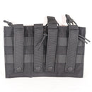 【中古即納】[MIL] ノーブランド M4/M16 オープントップトリプルマガジンポーチ BK(ブラック/黒)(20150223)