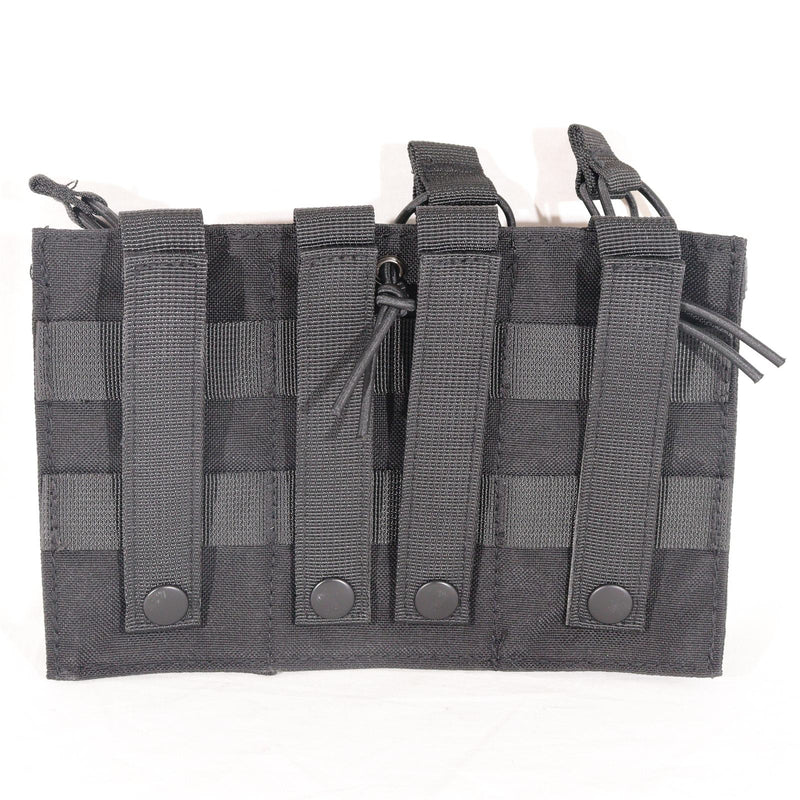 【中古即納】[MIL] ノーブランド M4/M16 オープントップトリプルマガジンポーチ BK(ブラック/黒)(20150223)