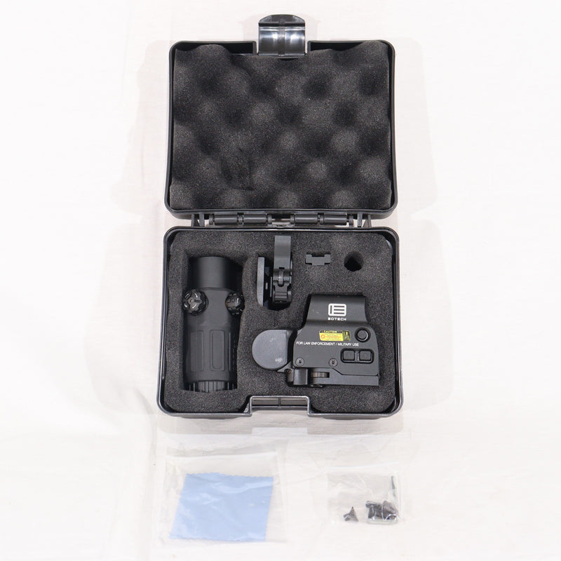 【中古即納】[MIL] ノーブランド EOTechタイプ EXPS-3 ホロサイト ドットサイト 現行刻印Ver & G33 マグニファイア 3倍ブースター BK(ブラック/黒)(20150223)