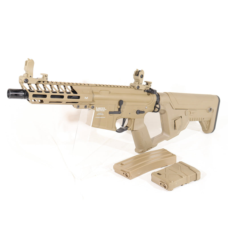 【中古即納】[MIL] Lancer Tactical(ランサータクティカル) 電動アサルトライフル LT-29 エンフォーサー MOD Alpha スケルトン DE(デザート)(LT-29TB-G2-ME-J) (18歳以上専用)(20200626)