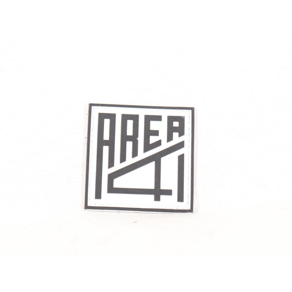 【中古即納】[MIL] AREA41 ボックスロゴ PVCベルクロパッチ ホワイト・ブラック(20150223)