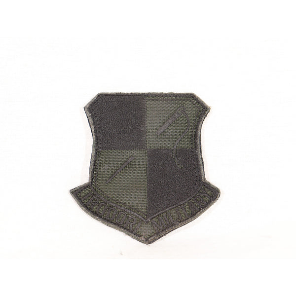 【中古即納】[MIL] irodori military ロゴ 刺繍パッチ ブラック/グリーン(20150223)