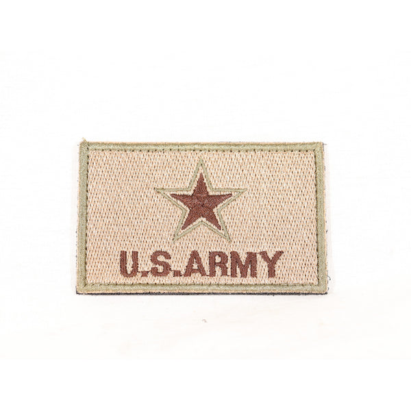 【中古即納】[MIL] ノーブランド U.S.ARMY 刺繍ベルクロパッチ サンド・グリーン(20150223)