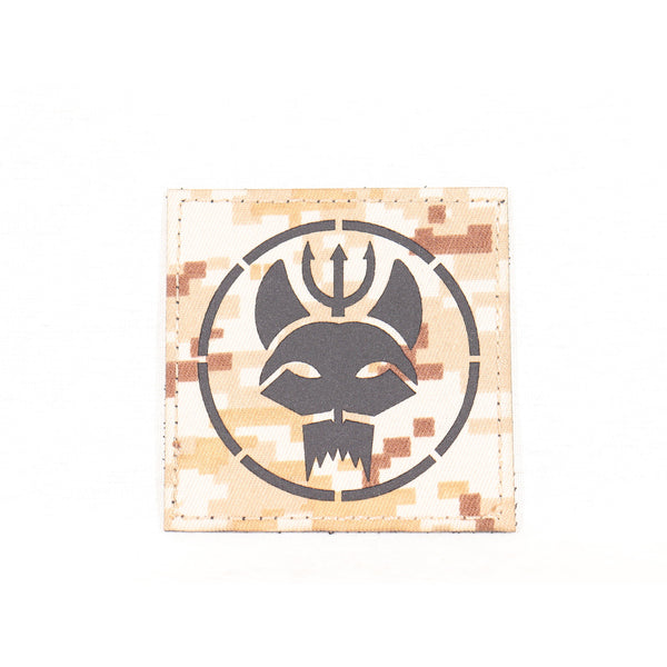 【中古即納】[MIL] ノーブランド SEAL Team Trident Cat Head ベルクロパッチ AOR1(20150223)