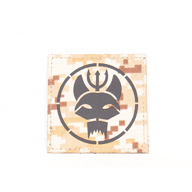 【中古即納】[MIL] ノーブランド SEAL Team Trident Cat Head ベルクロパッチ AOR1(20150223)