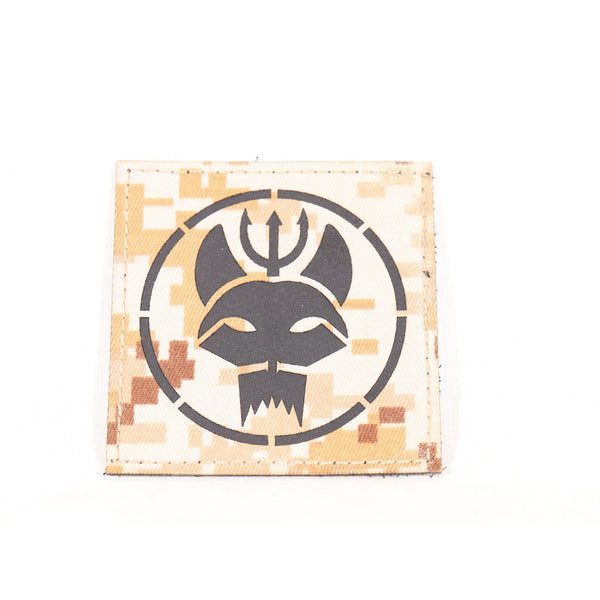 【中古即納】[MIL] ノーブランド SEAL Team Trident Cat Head ベルクロパッチ AOR1(20150223)