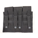 【中古即納】[MIL] ノーブランド M4/M16 トリプルマガジンポーチ BK(ブラック/黒)(20150223)