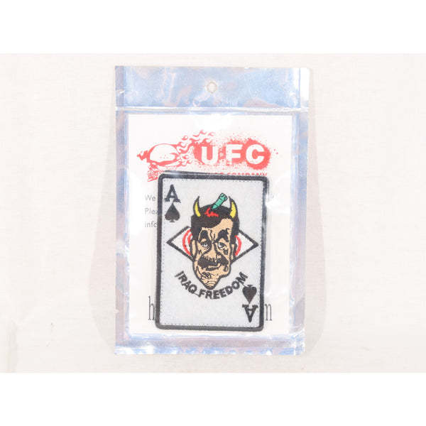 【中古即納】[MIL] UFC(ユニオンファイアカンパニー) TRUMP 刺繍ベルクロパッチ ホワイト(UFCPC048WH)(20150223)