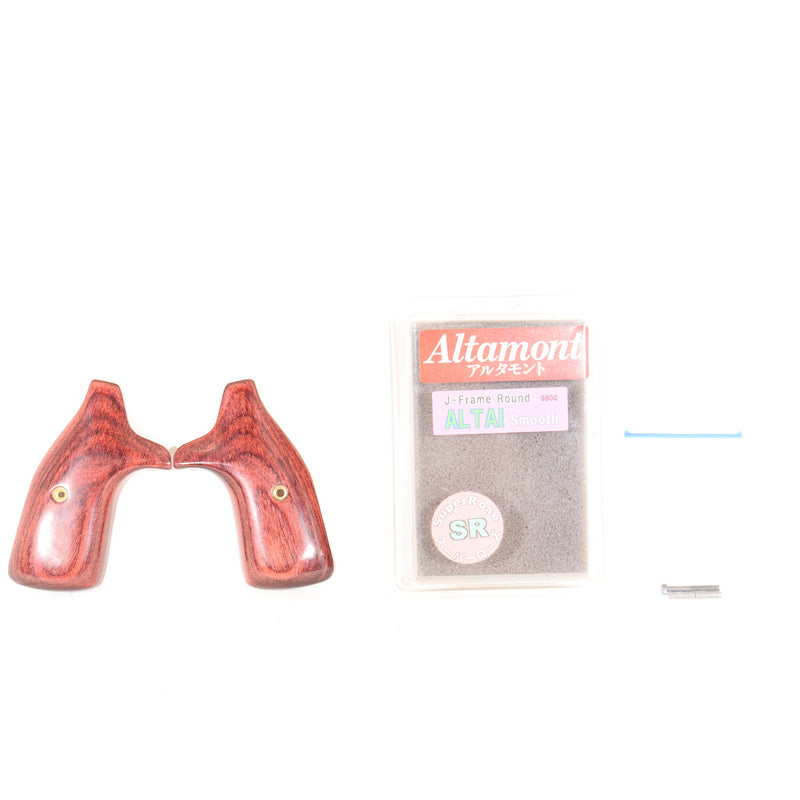 【中古即納】[MIL] Altamont(アルタモント) S&W(スミスアンドウェッソン) Jフレーム ラウンドバット用 木製グリップ ALTAI スムース スーパーローズ(20150223)