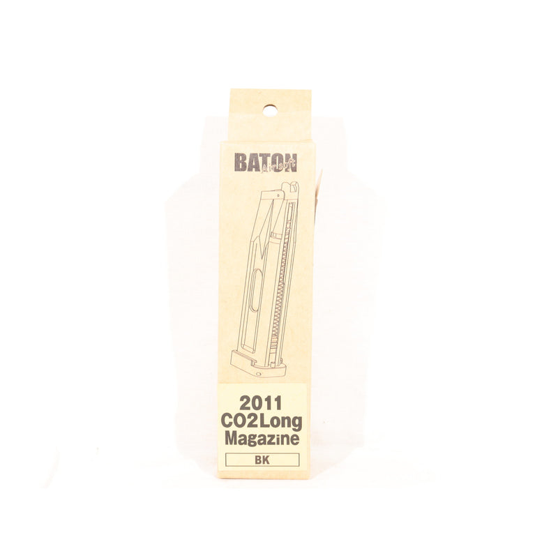 【中古即納】[MIL] BATON airsoft(バトンエアソフト) 2011 CO2 ロングマガジン BK(ブラック/黒)【JASG認定】(2011-COM-L-BK)(20250417)