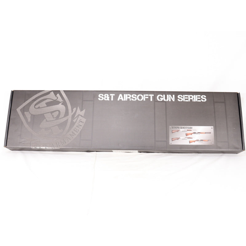 【中古即納】[MIL] S&T エアショットガン M870 ミディアム BK(ブラック/黒) Remington刻印(ST-SPG-07-BKS) (18歳以上専用)(20180831)