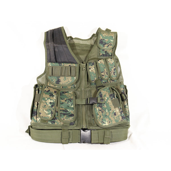【中古即納】[MIL] ノーブランド V1タイプ メッシュ タクティカルベスト ウッドランドマーパット(20150223)