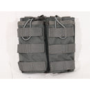 【中古即納】[MIL] ノーブランド M4/M16 オープントップ ダブルマガジンポーチ モスグレー(20150223)