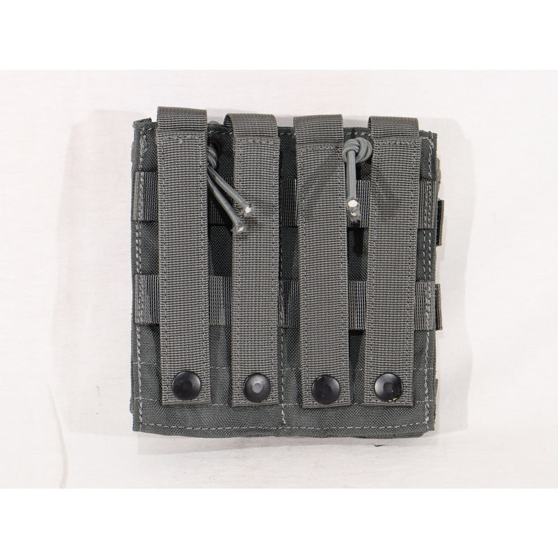 【中古即納】[MIL] ノーブランド M4/M16 オープントップ ダブルマガジンポーチ モスグレー(20150223)