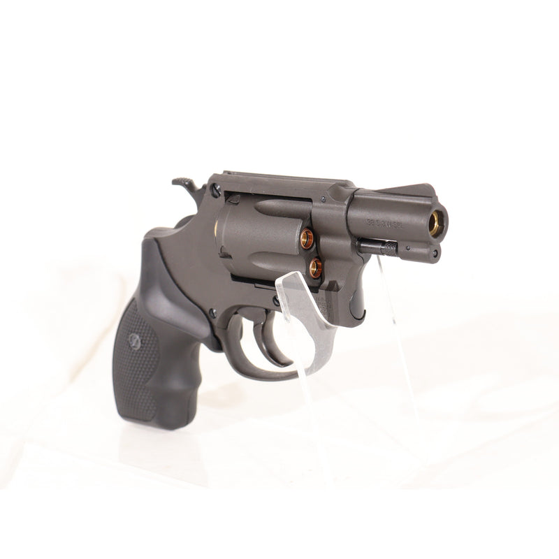 【中古即納】[MIL] マルシン工業 ガスリボルバー S&W(スミスアンドウェッソン) M36 チーフスペシャル 6mmBB Xカートリッジ仕様 2インチ ブラックHW(ヘビーウェイト) プラグリップ (18歳以上専用)(20200221)