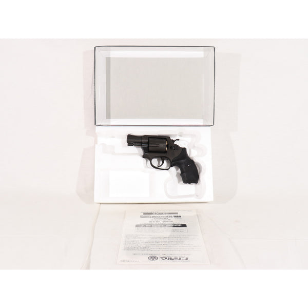 【中古即納】[MIL] マルシン工業 ガスリボルバー S&W(スミスアンドウェッソン) M36 チーフスペシャル 6mmBB Xカートリッジ仕様 2インチ ブラックHW(ヘビーウェイト) プラグリップ (18歳以上専用)(20200221)