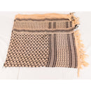 【中古即納】[MIL] ノーブランド シュマグ アフガンストール ブラウン/ブラック(100×95cm)(20150223)