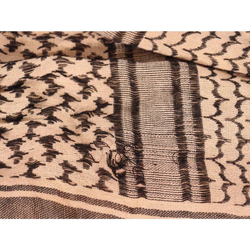 【中古即納】[MIL] ノーブランド シュマグ アフガンストール ブラウン/ブラック(100×95cm)(20150223)