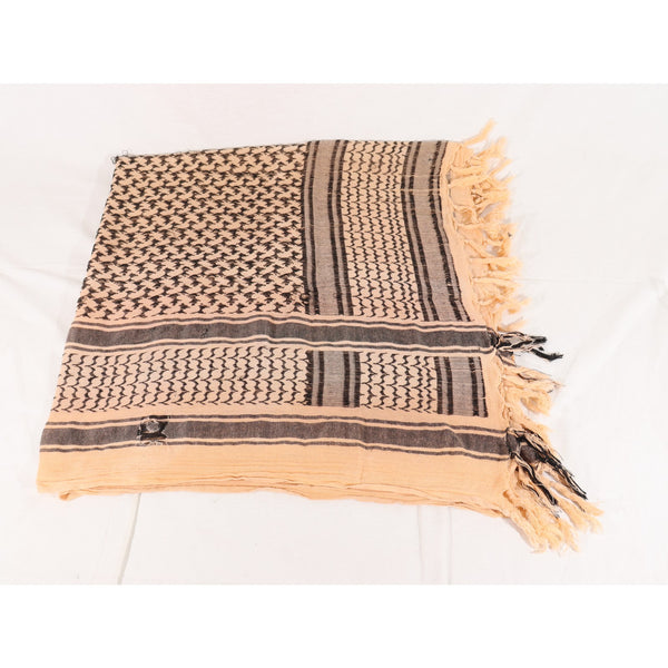 【中古即納】[MIL] ノーブランド シュマグ アフガンストール ブラウン/ブラック(100×95cm)(20150223)