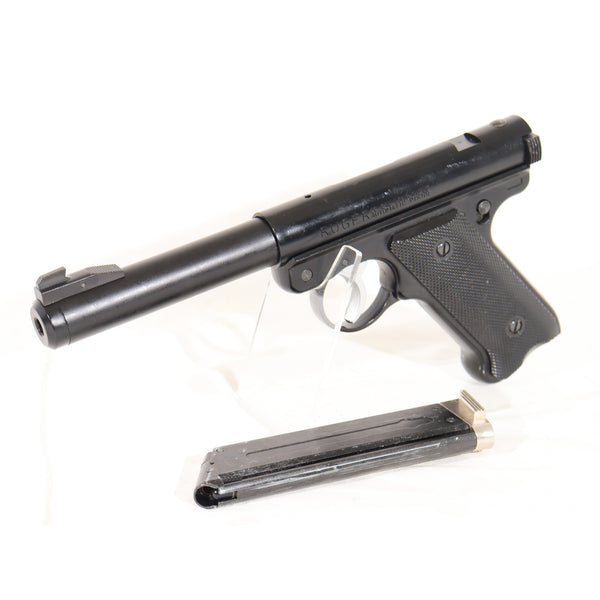 【中古即納】[MIL] マルシン工業 固定スライドガスガン スタームルガー Mk1(マーク1) 6mmBB ブルバレル ブラックABS (18歳以上専用)(20120731)