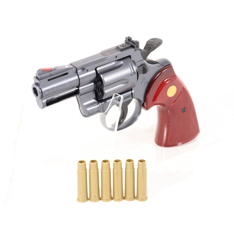 【中古即納】[MIL] クラウンモデル ホップアップエアリボルバー コルトパイソン.357マグナム 2.5インチ ブラック(No.13705) (10歳以上専用)(20241228)