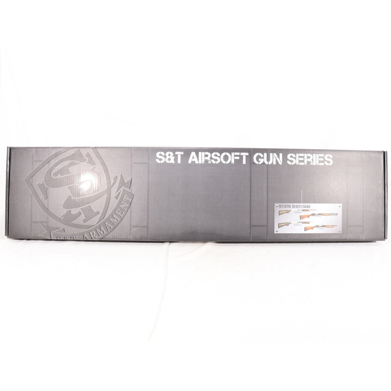 【中古即納】[MIL] S&T エアショットガン M870 ロング リアルウッド Remington刻印(ST-SPG-06-S) (18歳以上専用)(20150223)