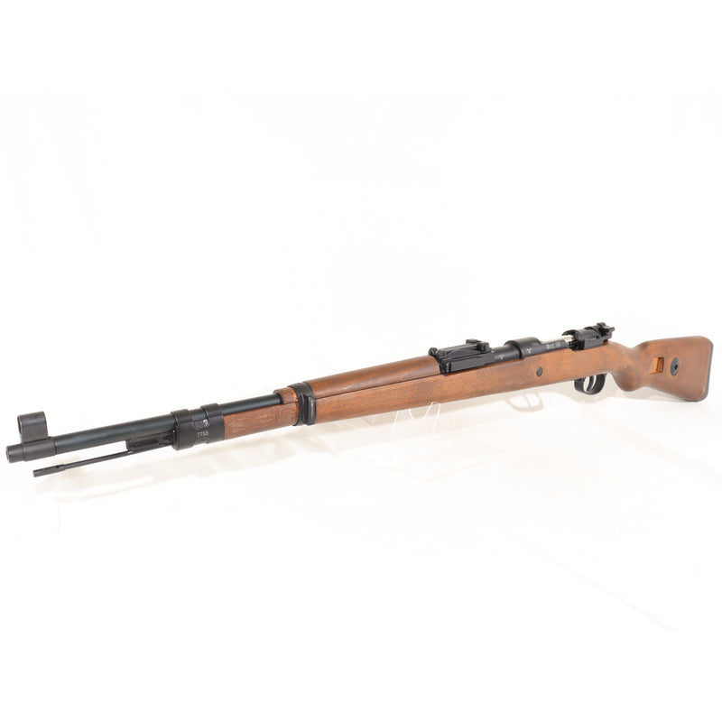 【中古即納】[MIL] DOUBLE BELL(ダブルベル) エアーライフル Kar98k 排莢式エアコッキングガン 専用カート5発付き リアルウッド版(No.101A) (18歳以上専用)(20150223)