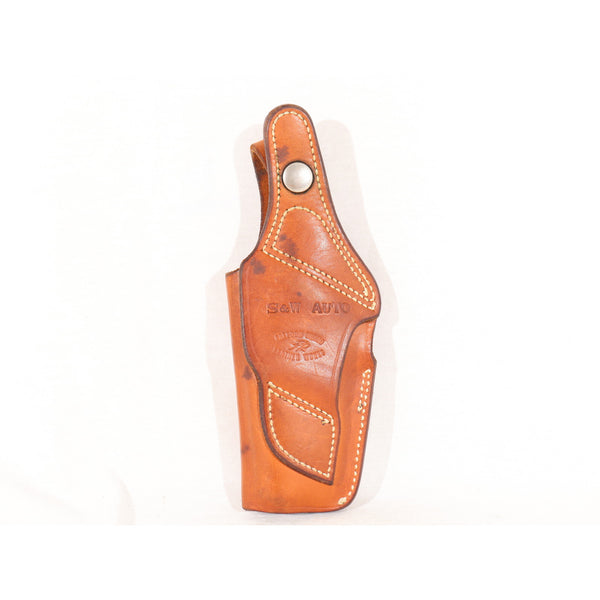 【中古即納】[MIL] FREEDOM BRAND LEATHER WORKS S&Wオート用 革製 サムブレイク ヒップホルスター BR(20150223)