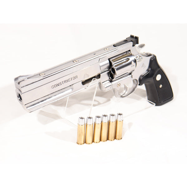 【中古即納】[MIL] マルシン工業 ガスリボルバー コンストリクター 6mmBB Xカートリッジ仕様 シルバーABS (18歳以上専用)(20160630)
