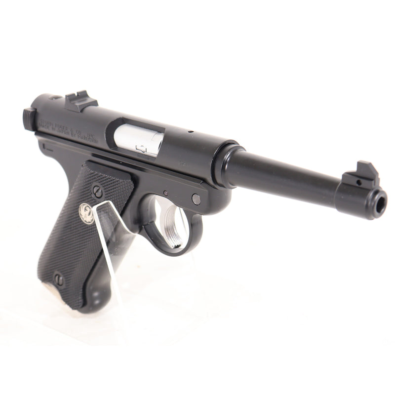 【中古即納】[MIL] マルシン工業 固定スライドガスガン ルガーMk1 ノーマルバレル ブラックABS (18歳以上専用)(20150223)
