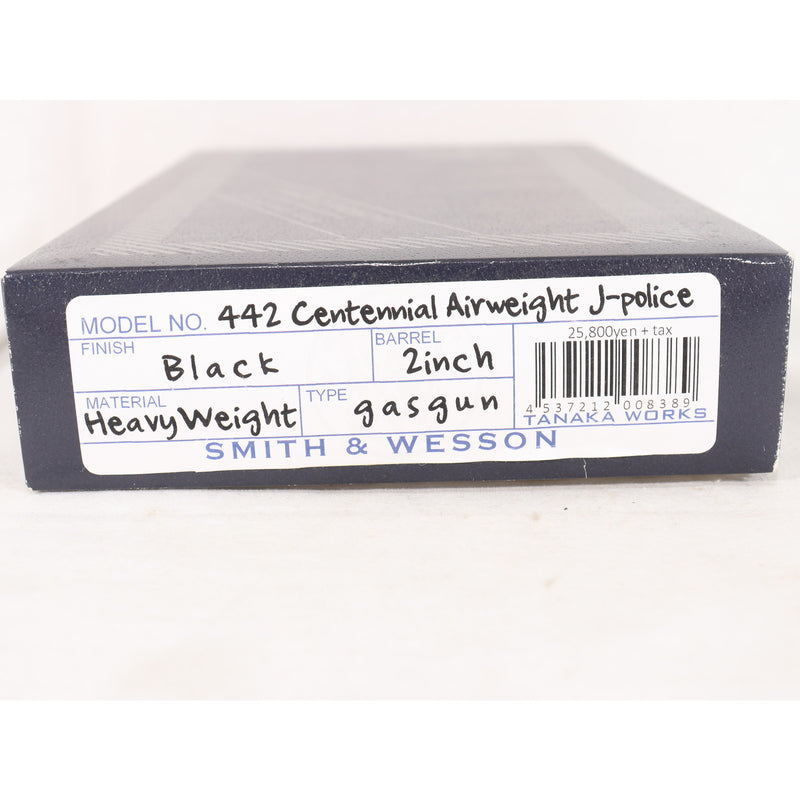 【中古即納】[MIL] タナカワークス ガスリボルバー S&W(スミスアンドウェッソン) M442 センチニアル エアーウェイト J-Police 2インチ HW(ヘビーウェイト) (18歳以上専用)(20180114)