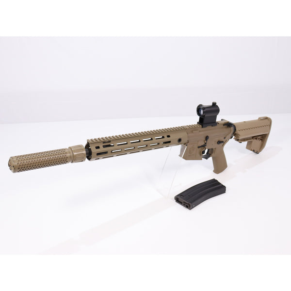 【中古即納】[MIL] ARROW DYNAMIC(アローダイナミック) 電動アサルトライフル SR-16 E3 カービン MOD2 M-LOK DE(ダークアース) (カスタム品) (18歳以上専用)(20150223)