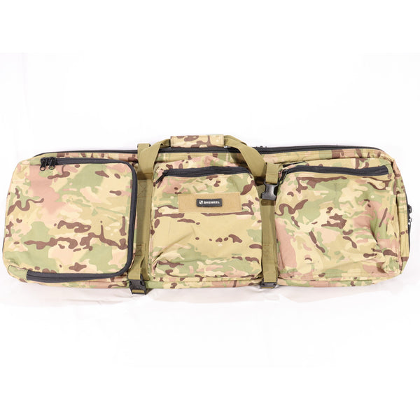 【中古即納】[MIL] SHENKEL(シェンケル) ダブルガンケース ハンドガンスペース付 MC(マルチカム)(85×27cm/22×21cm)(20150223)
