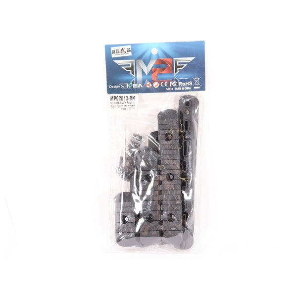 【中古即納】[MIL] WADSN M-LOK/KeyMod対応 ポリマー製 レールセクション BK 6枚セット(MP02013-BK)(20150223)