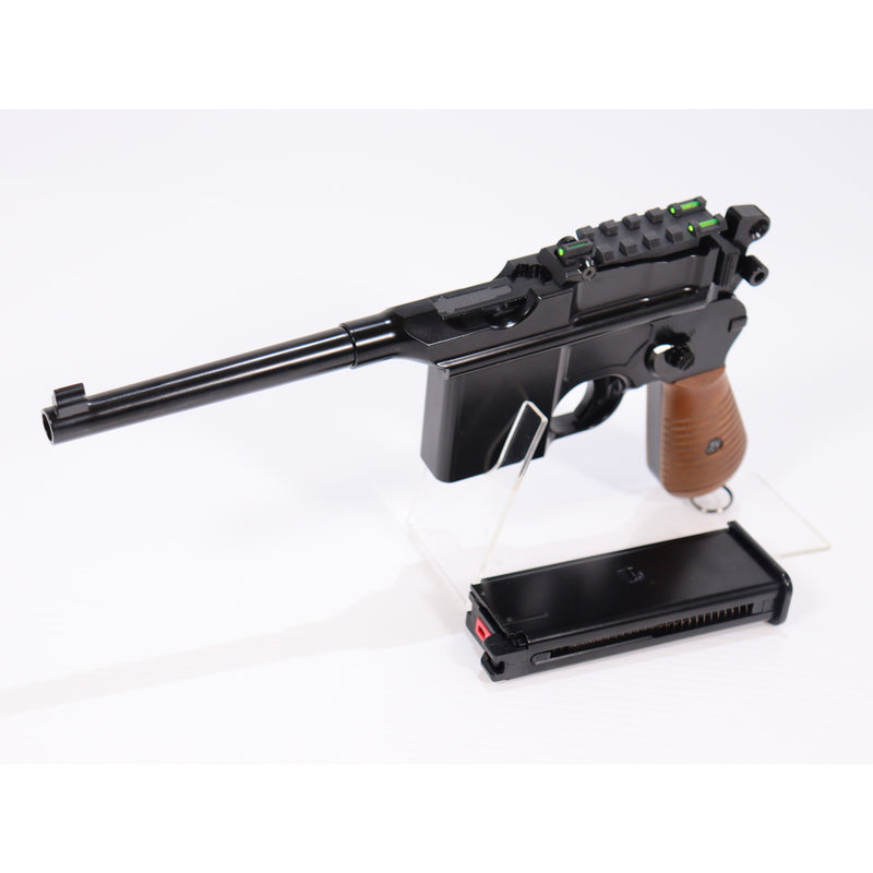 【中古即納】[MIL] ARMORER WORKS(アーモリーワークス) ガスブローバック モーゼル M712 フェイクウッド(ストックホルスター付)(AW-MC0100-JP) (カスタム品) (18歳以上専用)(20220717)